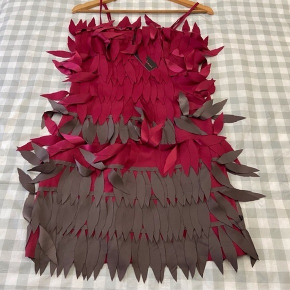 New With Tags Lulumari funky dress bodycon western danse line pink grey medium - Picture 2 of 16